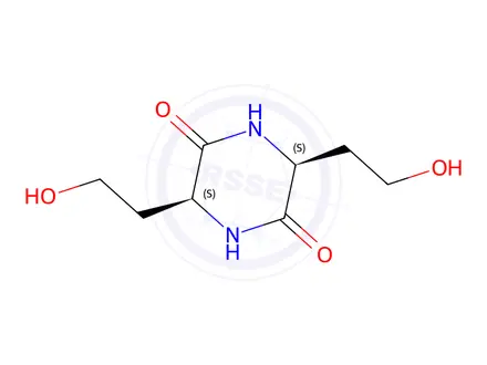 Chemical structure of L-3,6-Bis(β-hydroxyethyl)-2,5-diketopiperazine