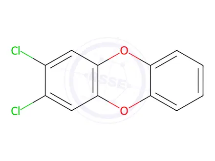 Chemical structure of 2,3-Dichlorodibenzo-p-dioxin