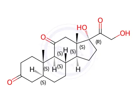 Chemical structure of 5α-Dihydrocortisone