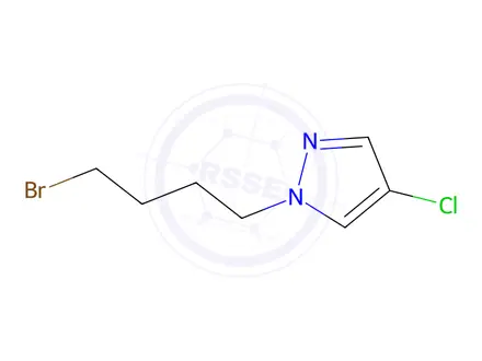 Chemical structure of 1-(4-bromobutyl)-4-chloro-1H-pyrazole