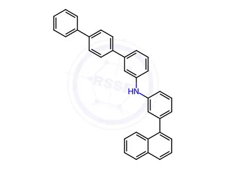 Chemical structure of N-(3-(naphthalen-1-yl)phenyl)-[1,1':4',1''-terphenyl]-3-amine