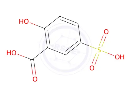 Chemical structure of 5-Sulphosalicylic Acid