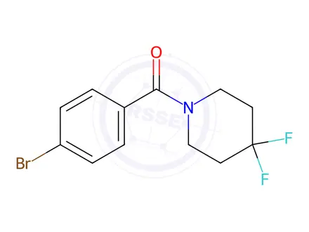 Chemical structure of (4-Bromophenyl)(4,4-difluoropiperidin-1-yl)methanone