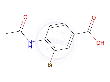 Chemical structure of 4-Acetamido-3-bromobenzoic acid