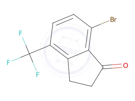 Chemical structure of 7-Bromo-4-(trifluoromethyl)-2,3-dihydro-1H-inden-1-one