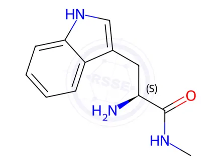 Chemical structure of (S)-2-Amino-3-(1H-indol-3-yl)-N-methylpropanamide