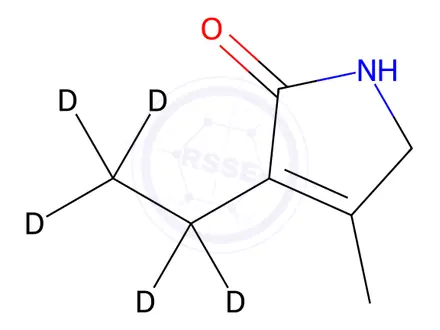 Chemical structure of 3-(Ethyl-d5)-1,5-dihydro-4-methyl-2H-pyrrol-2-one