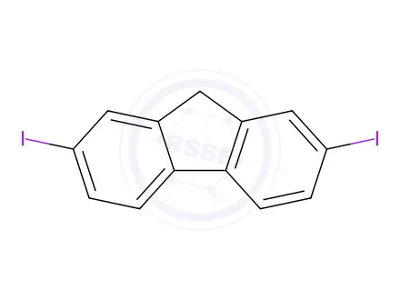 Chemical structure of 2,7-Diiodofluorene