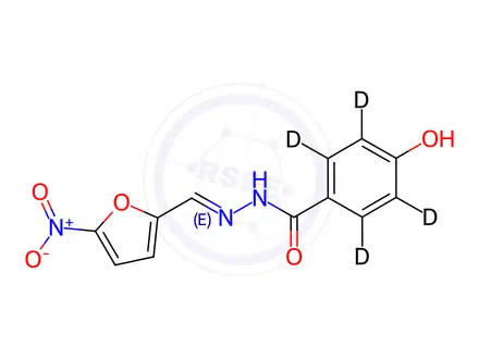 Chemical structure of Nifuroxazide-d4