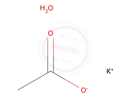 Chemical structure of Dimethylacetamide Impurity 1 Potassium Salt Hydrate(Dimethylacetamide EP Impurity A Potassium Salt Hydrate) (Potassium Acetate Hydrate)