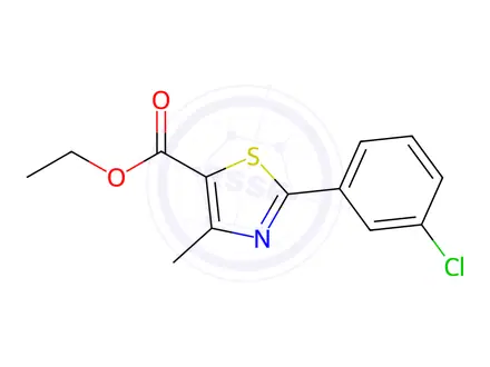 Chemical structure of Ethyl 4-methyl-2-(3-chlorophenyl)thiazole-5-carboxylate