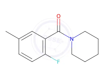 Chemical structure of (2-Fluoro-5-methylphenyl)(piperidin-1-yl)methanone