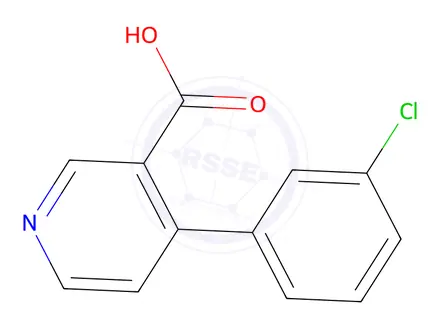 Chemical structure of 4-(3-Chlorophenyl)nicotinic acid
