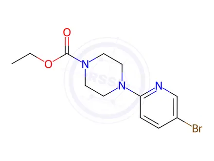Chemical structure of Ethyl 4-(5-bromopyridin-2-yl)piperazine-1-carboxylate