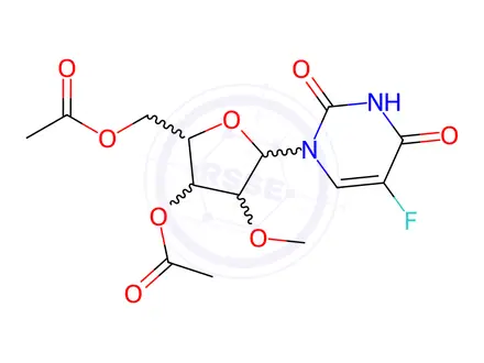 Chemical structure of 3’,5’-Di-O-acetyl-5-fluoro-2’-O-methyluridine