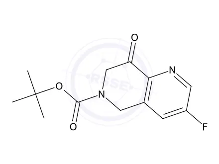 Chemical structure of tert-Butyl 3-fluoro-8-oxo-7,8-dihydro-1,6-naphthyridine-6(5H)-carboxylate
