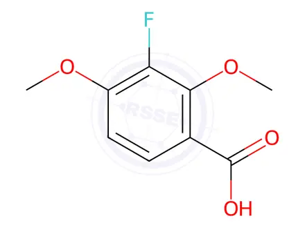 Chemical structure of 3-Fluoro-2,4-dimethoxybenzoic acid