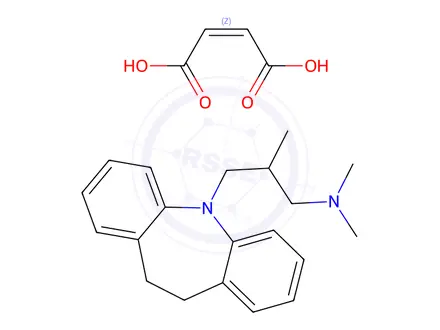 Chemical structure of (+)-Trimipramine maleate