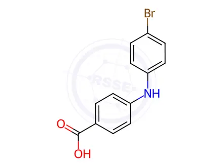 Chemical structure of Benzoic acid, 4-[(4-bromophenyl)amino]-