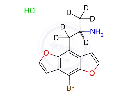 Chemical structure of (R)-(-)-Bromo Dragonfly-d6 Hydrochloride