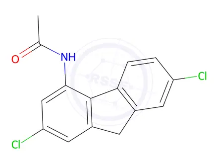 Chemical structure of N-(2,7-Dichloro-9H-fluoren-4-yl)acetamide