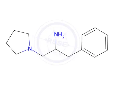 Chemical structure of 1-Phenyl-3-(pyrrolidin-1-yl)propan-2-amine