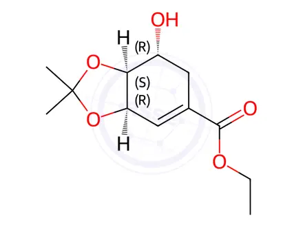 Chemical structure of Ethyl 3,4-O-isopropylideneshikimate