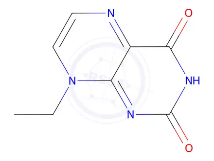 Chemical structure of 8-Ethyl-2,4(3H,8H)-pteridinedione