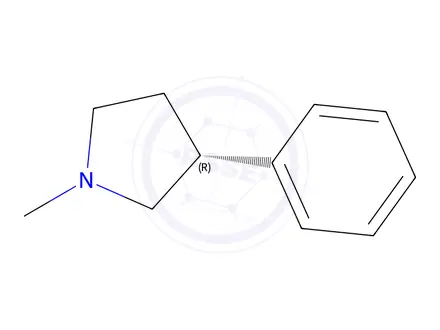 Chemical structure of (R)-1-Methyl-3-phenylpyrrolidine