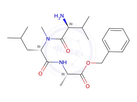 Chemical structure of Benzyl N-(L-valyl)-N-methyl-L-leucyl-L-alaninate