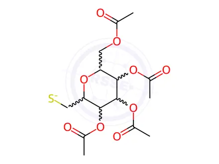 Chemical structure of 2,6-anhydro-S-(ethylmercury(II))-1-thio-glycero-manno-heptitol