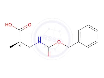 Chemical structure of Cbz-R-3-Aminoisobutyric acid