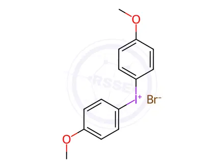 Chemical structure of Bis(p-methoxyphenyl)iodonium bromide