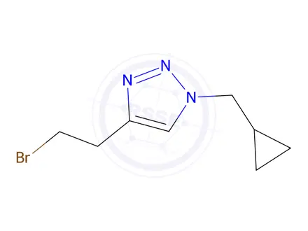 Chemical structure of 4-(2-Bromoethyl)-1-(cyclopropylmethyl)-1h-1,2,3-triazole