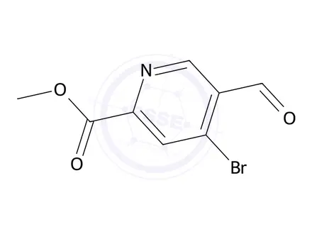 Chemical structure of Methyl 4-bromo-5-formylpicolinate