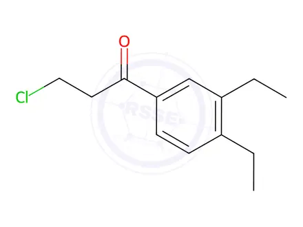 Chemical structure of 3-Chloro-1-(3,4-Diethylphenyl)propan-1-one