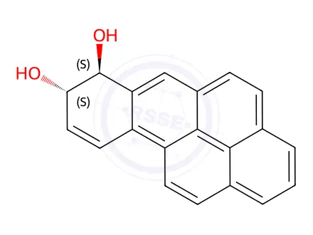 Chemical structure of trans-7,8-Dihydroxy-7,8-dihydrobenzo[a]pyrene