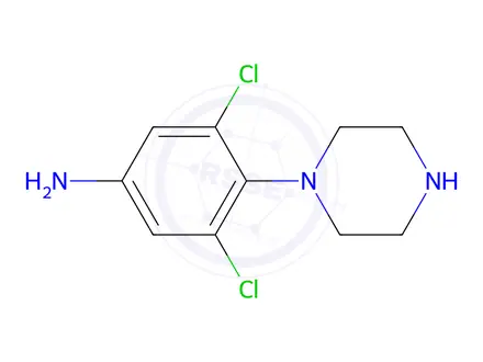 Chemical structure of 3,5-Dichloro-4-(piperazin-1-yl)aniline