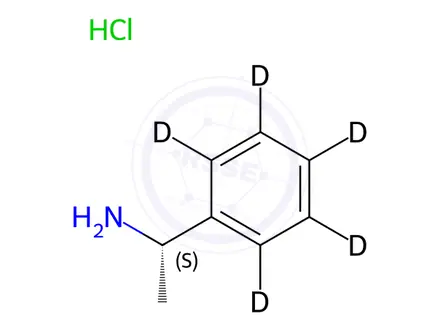 Chemical structure of (S)-1-Phenyl-D5 ethaneamine hydrochloride