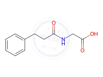 Chemical structure of N-(3-Phenylpropionyl)glycine