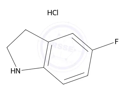 Chemical structure of 5-Fluoroindoline hydrochloride