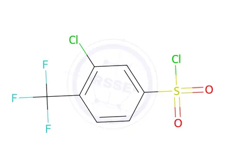 Chemical structure of 3-chloro-4-(trifluoroMethyl)benzene-1-sulfonyl chloride