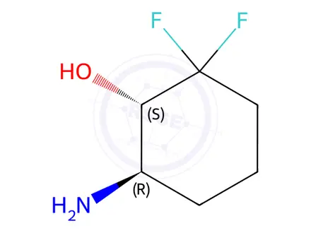 Chemical structure of (1S,6R)-6-amino-2,2-difluorocyclohexanol