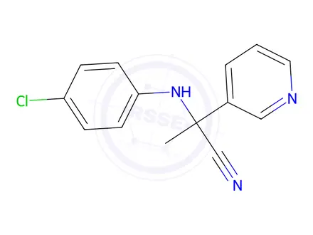 Chemical structure of 2-(4-chloro-phenylamino)-2-pyridin-3-yl-propionitrile