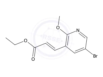 Chemical structure of (E)-Ethyl 3-(5-bromo-2-methoxypyridin-3-yl)acrylate