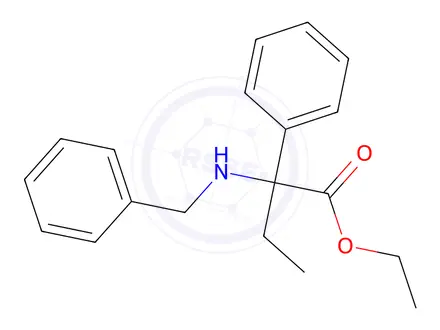Chemical structure of N-Benzyl-2-ethyl-2-phenylglycine Ethyl Ester