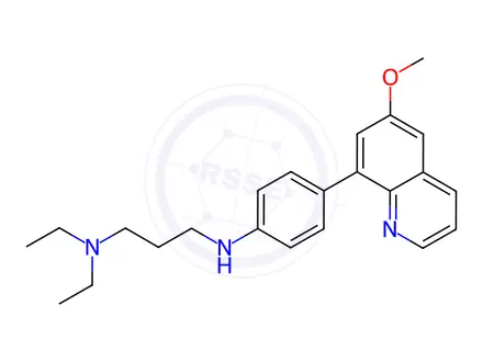 Chemical structure of N1,N1-Diethyl-N3-(4-(6-methoxyquinolin-8-yl)phenyl)propane-1,3-diamine
