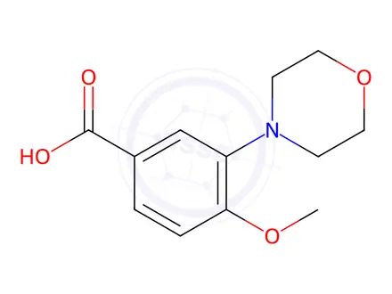 Chemical structure of 4-Methoxy-3-morpholin-4-yl-benzoic acid