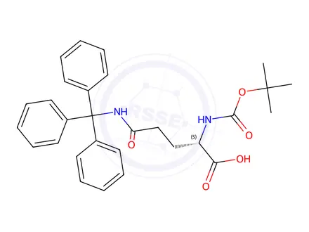 Chemical structure of Boc-Gln(Trt)-OH