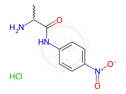 Chemical structure of D-Alanine 4-nitroanilide hydrochloride